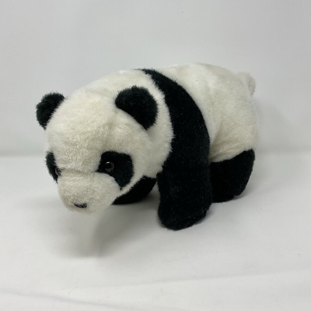 Vintage Long Standing Plush Doll Panda Bear by KINDERFRIENDS 14"  Made in Korea